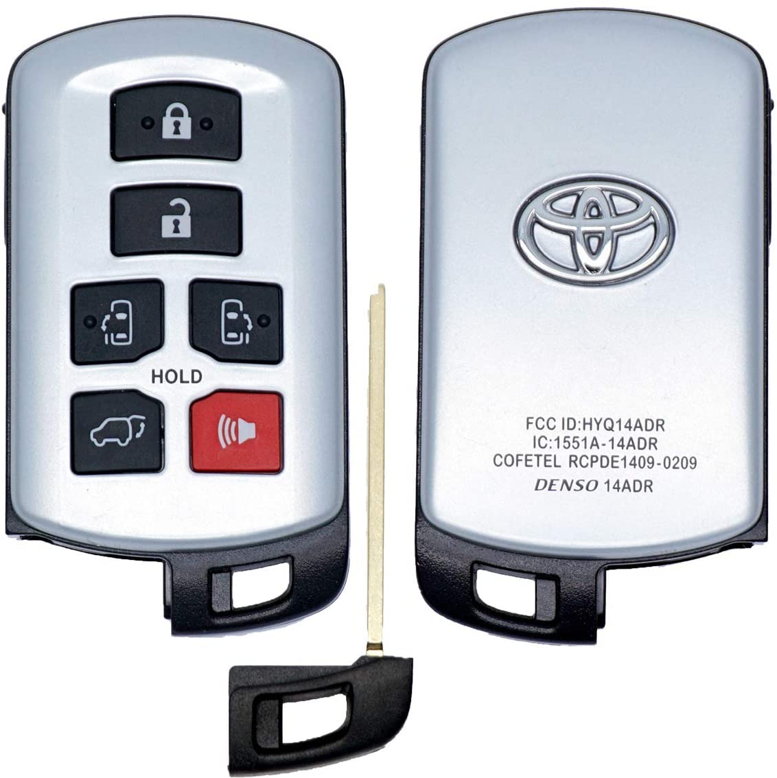 Chìa khóa thông minh xe Toyota Sienna 6 nút