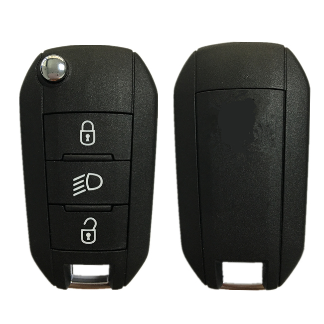 Chìa khóa remote gập xe Peugeot 3008 FL 3 nút